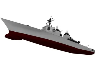 DDG-51 Arleigh Burke Class Destroyer 3D Model