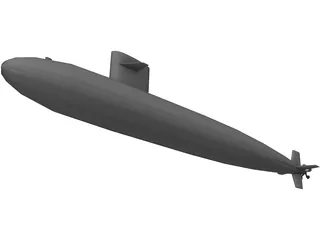 Sturgeon Submarine 3D Model