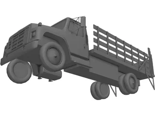 International Flatbed Truck 3D Model