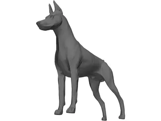 Dog Doberman 3D Model