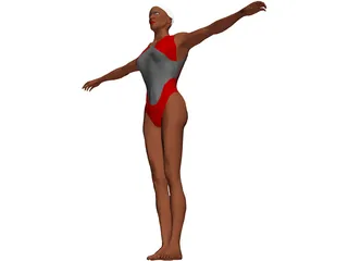 Swimmer Female 3D Model