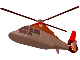 Eurocopter HH-65 Dolphin Coastguard 3D Model