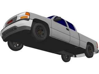 GMC Sierra Extended Cab Pickup (2000) 3D Model