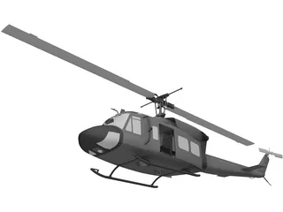 Bell UH-1N 3D Model