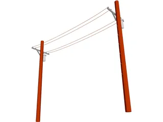 Telephone Pole 3D Model