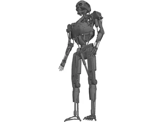 Terminator T-800 Metal Skeleton 3D Model