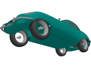 Jaguar Coupe E-type (1961) 3D Model