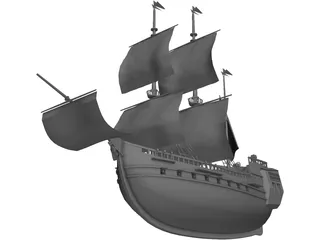 Galleon 3D Model