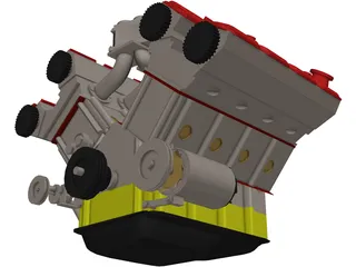 Engine Lancia 3D Model