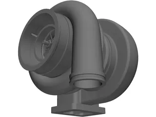 Turbo Charger Mechanism 3D Model