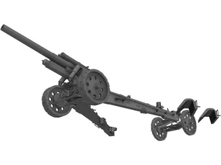 SFH-18 Military Cannon 3D Model