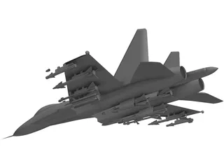 Sukhoi Su-27 Flanker 3D Model