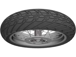 KTM Moto Backwheel LC4 Supermotard 3D Model