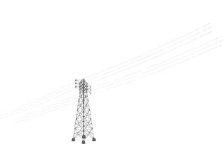 Power Lines 3D Model