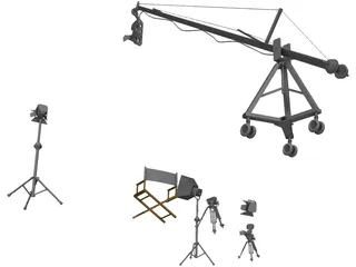 Studio Set Cameras 3D Model