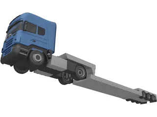 Scania with Trailer 3D Model