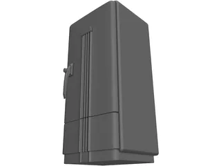 Refrigerator Retro Style 3D Model
