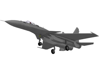 Sukhoi Su-37 Flanker-F 3D Model