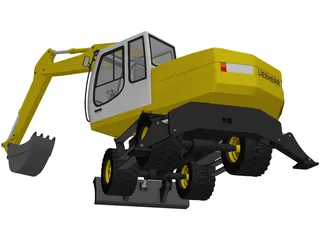 Liebherr Excavator 3D Model