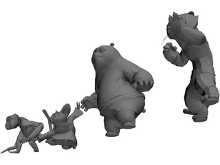 Kung Fu Panda 3D Model