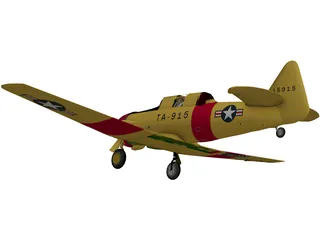 T-6 Texan 3D Model