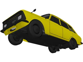 AZLK Moskvich 2125 Kombi 3D Model