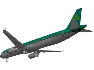 Airbus A321 Aer Lingus 3D Model
