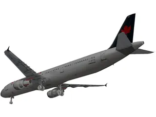 Airbus A321 Air Canada 3D Model