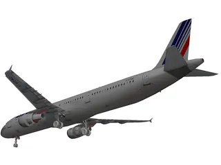 Airbus A321 Air France 3D Model