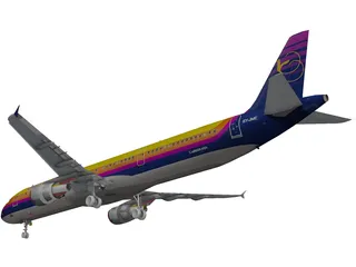 Airbus A321 Air Jamaica 3D Model