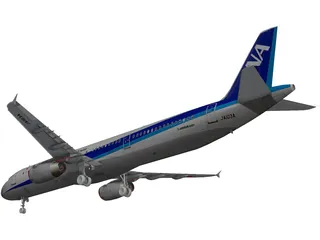 Airbus A321 All Nippon 3D Model