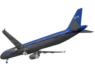 Airbus A321 British Midland 3D Model