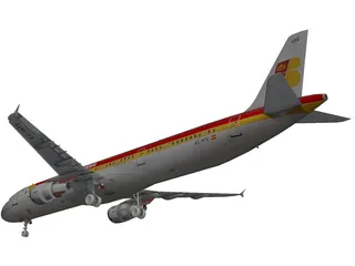 Airbus A321 Iberia 3D Model