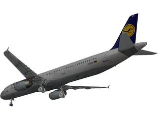 Airbus A321 Lufthansa 3D Model