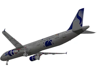 Airbus A321 Sabena 3D Model