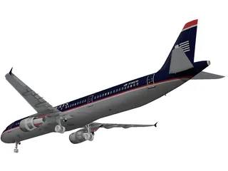 Airbus A321 US Airways 3D Model