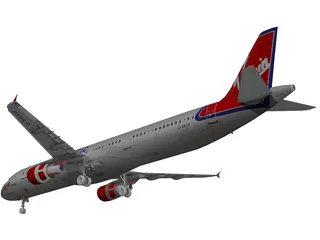 Airbus A321 Virgin Atlantic 3D Model