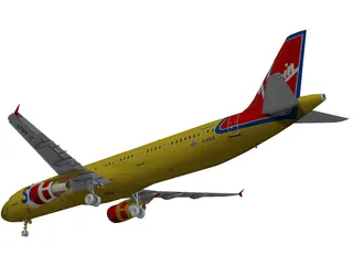 Airbus A321 Virgin Sun 3D Model