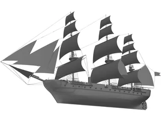 Turk Ship 3D Model