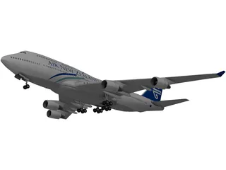 Boeing 747-400 Air New Zealand 3D Model