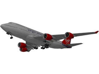Boeing 747 Virgin Atlantic 3D Model