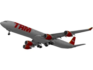 Airbus A340-600 TAM 3D Model