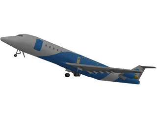 Bombardier CRJ-100 Jazz Airways 3D Model