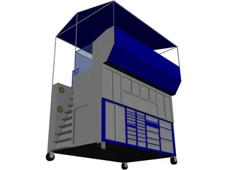 Nascar Pit Box 3D Model