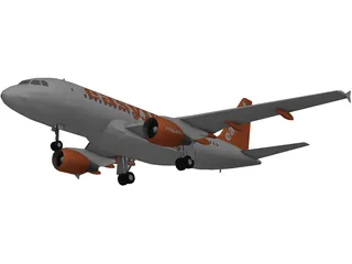 Airbus A320 easyJet 3D Model