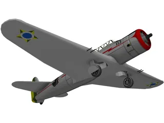 Vultee V-11GB (A-19) 3D Model