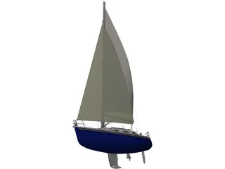 SL30 Sailing Ship 3D Model