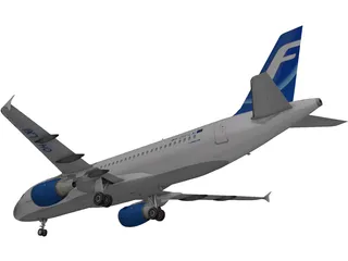 Airbus A320 FinnAir 3D Model