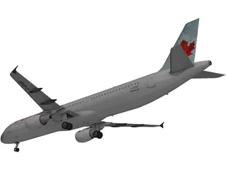 Airbus A321 Air Canada 3D Model