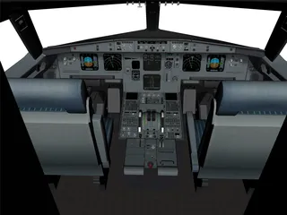 Airbus A321 Cockpit 3D Model